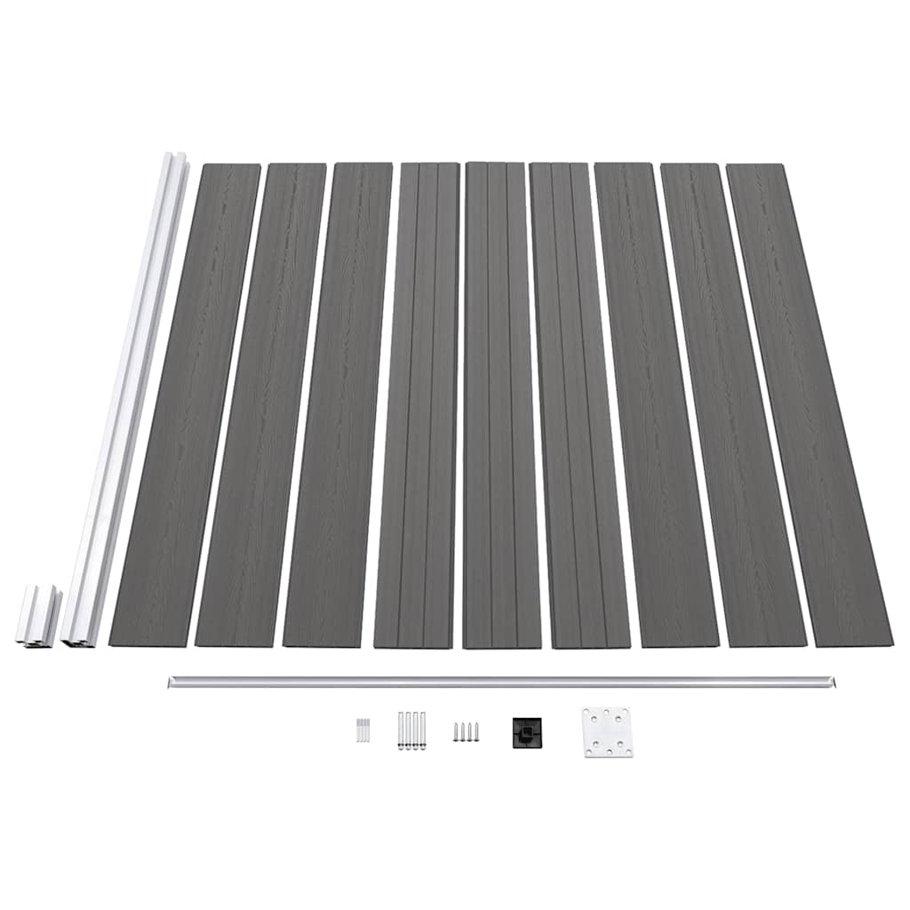 Garden Fence WPC 175x186 cm Grey