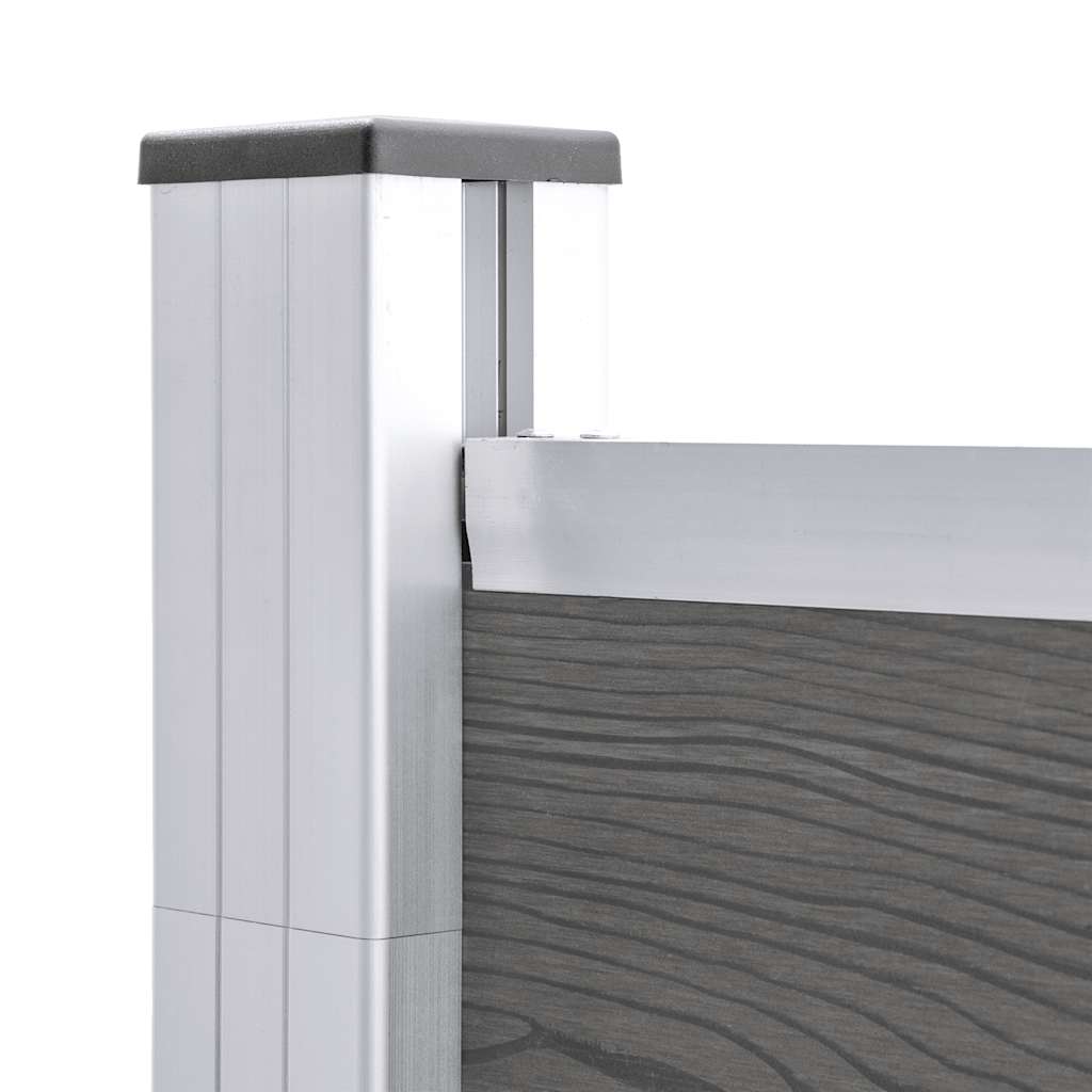 Garden Fence WPC 175x186 cm Grey