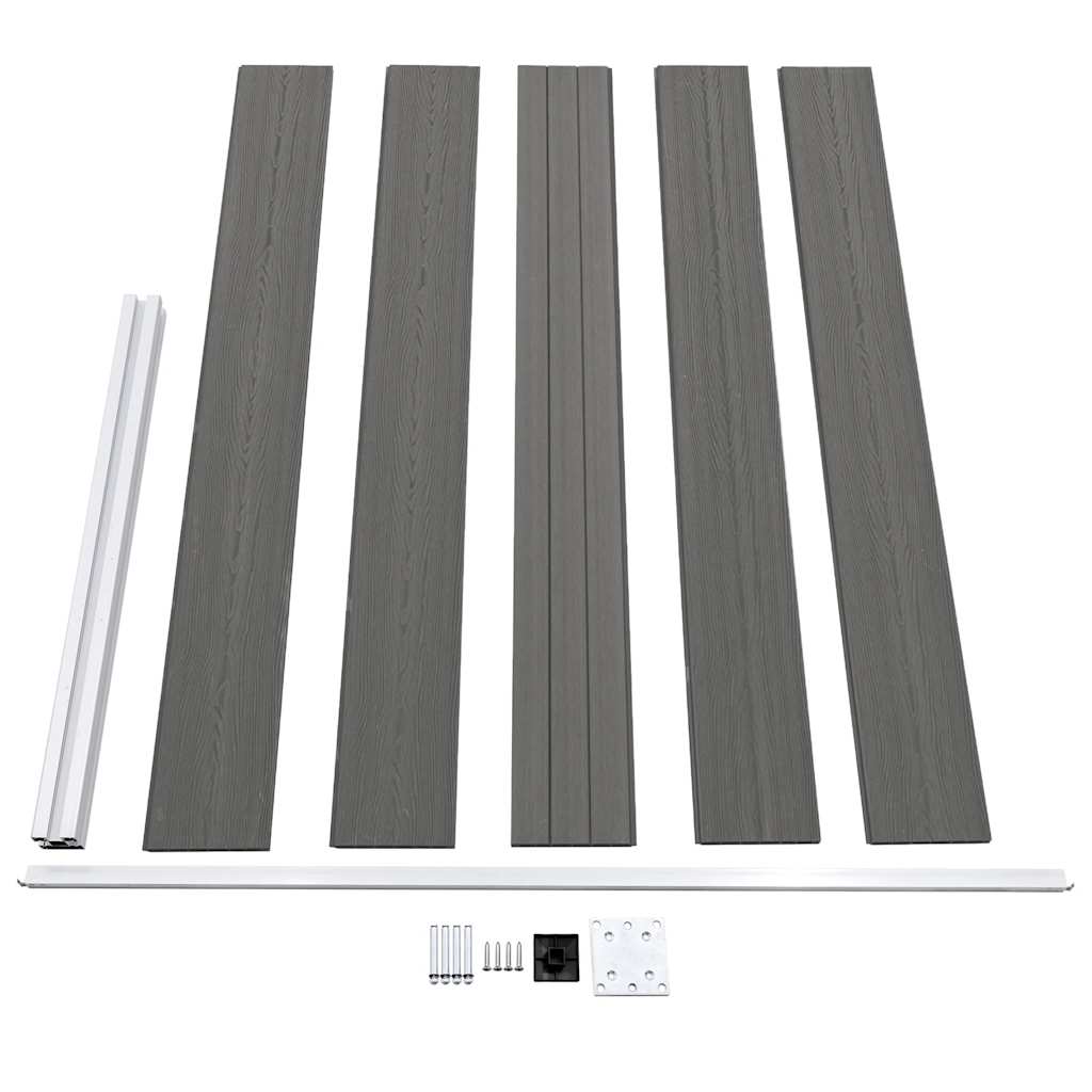 Garden Fence WPC 175x105 cm Grey