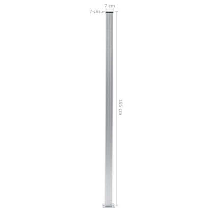 Fence Posts 2 pcs Aluminium 185 cm