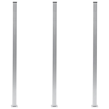 Fence Posts 3 pcs Aluminium 185 cm