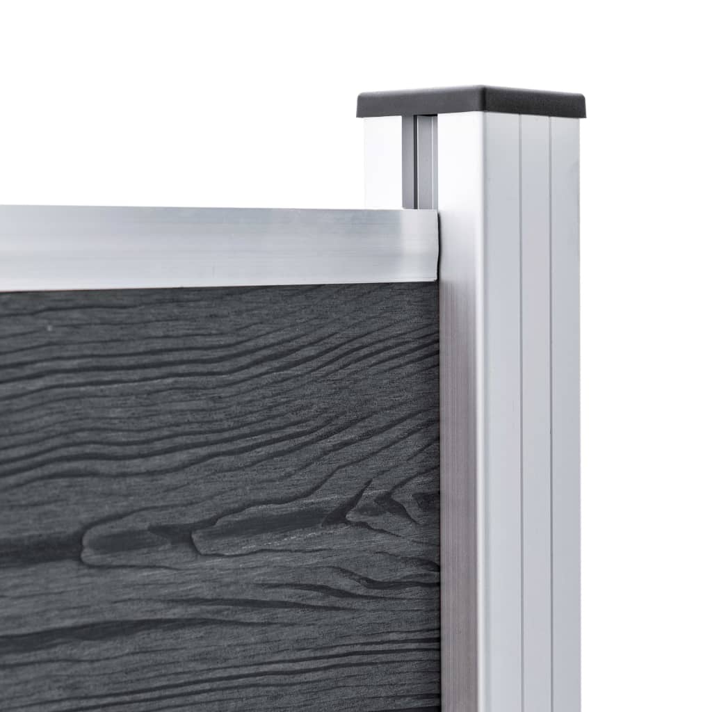 Fence Posts 3 pcs Aluminium 185 cm