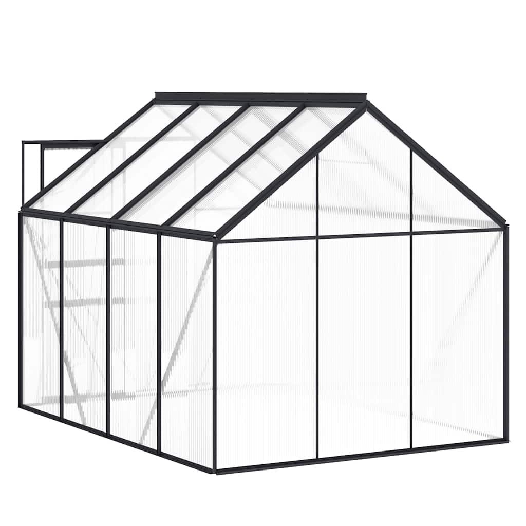 Greenhouse with Base Frame Anthracite Aluminum 51.1 ft²