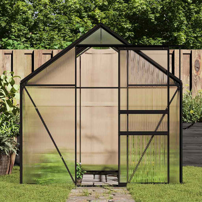 Greenhouse with Base Frame Anthracite Aluminum 51.1 ft²