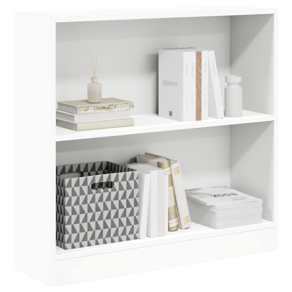 Bookcase White 80x24x75 cm Engineered Wood