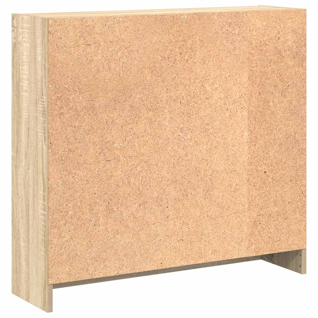 Bookcase Sonoma Oak 80x24x75 cm Engineered Wood