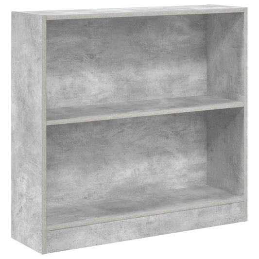 Bookcase Concrete Grey 80x24x75 cm Engineered Wood