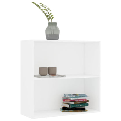 Bookcase White 80x30x76,5 cm Engineered Wood