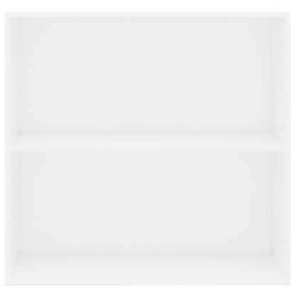 Bookcase White 80x30x76,5 cm Engineered Wood