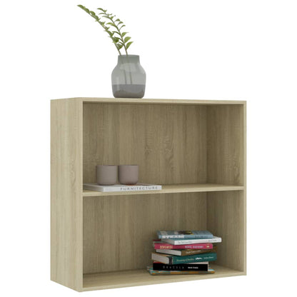 Bookcase Sonoma Oak 80x30x76,5 cm Engineered Wood