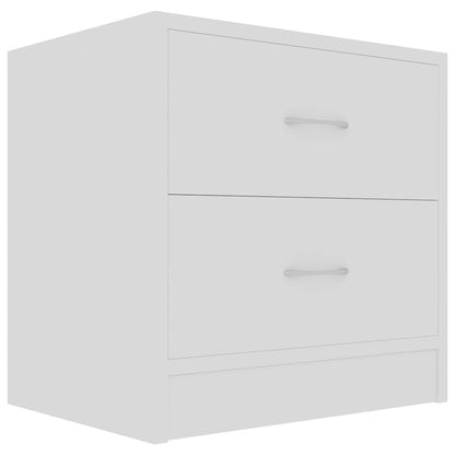Bedside Cabinets 2 pcs White 40x30x40 cm Engineered Wood