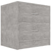 Bedside Cabinet Concrete Grey 40x30x40 cm Engineered Wood