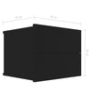 Bedside Cabinet Black 40x30x30 cm Engineered Wood