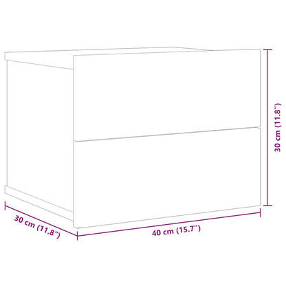 Bedside Cabinet Black 40x30x30 cm Engineered Wood
