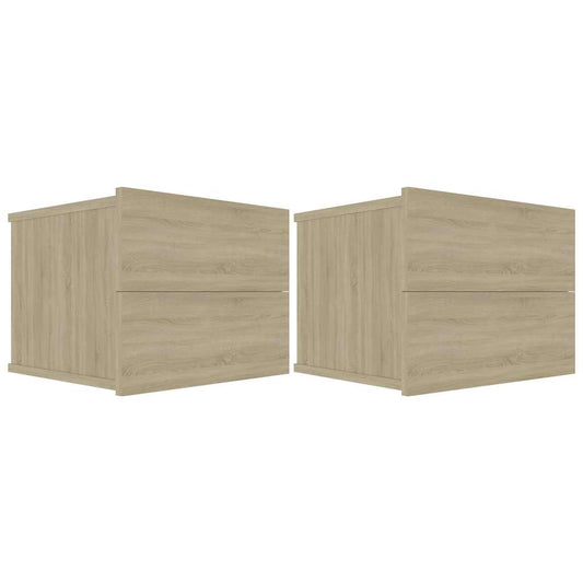 801060 vidaXL Bedside Cabinets 2 pcs Sonoma Oak 40x30x30 cm Engineered Wood
