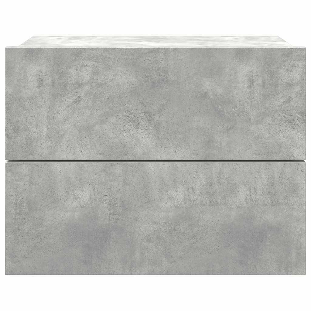 Bedside Cabinet Concrete Grey 40x30x30 cm Engineered Wood
