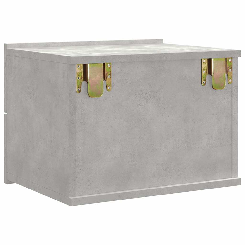 Bedside Cabinets 2 pcs Concrete Grey 40x30x30 cm Engineered Wood