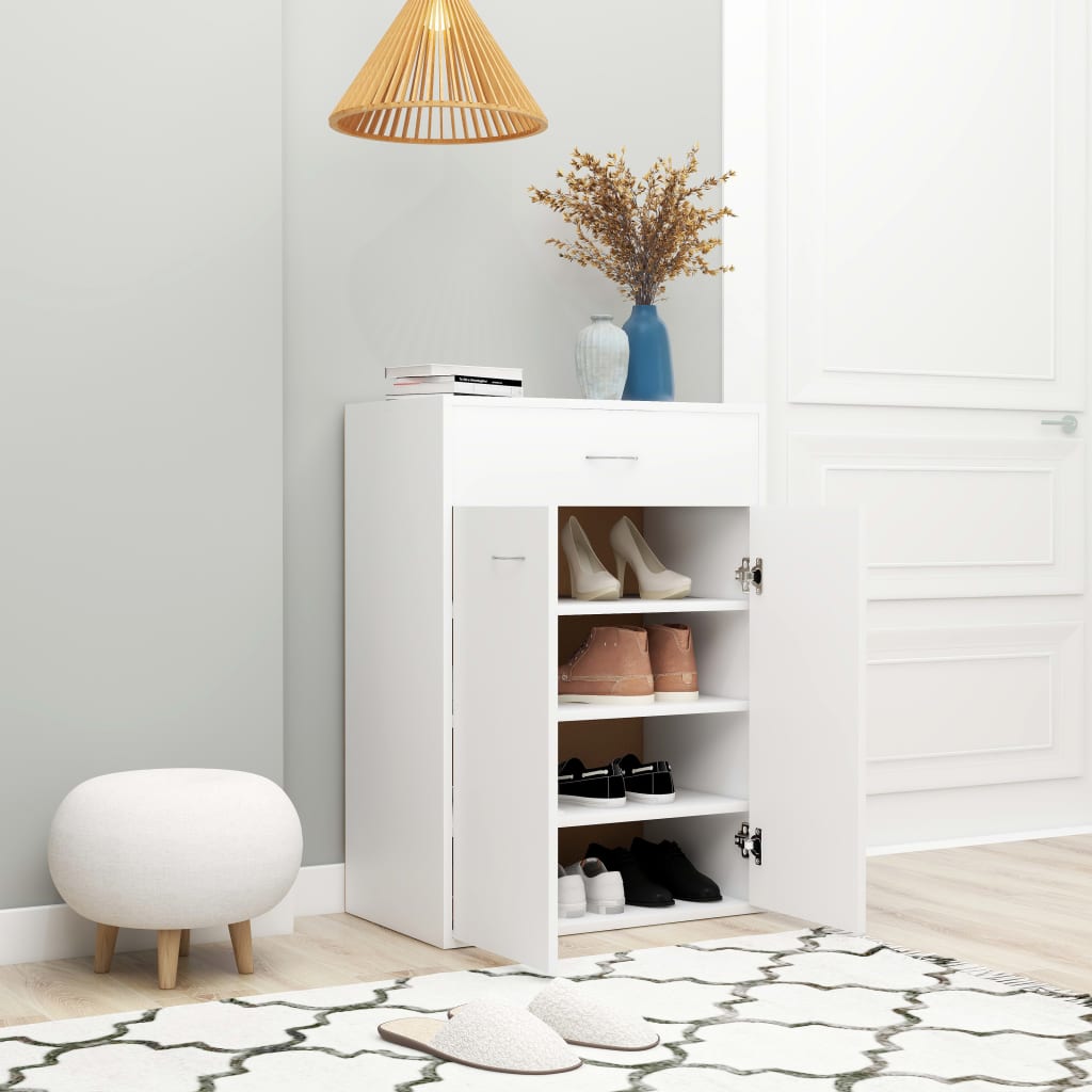 Shoe Rack | White | Engineered wood | Medium | Storage | Shoe Rack