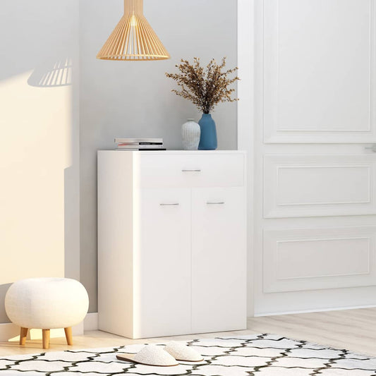 Shoe Cabinet White 60x35x84 cm Engineered Wood