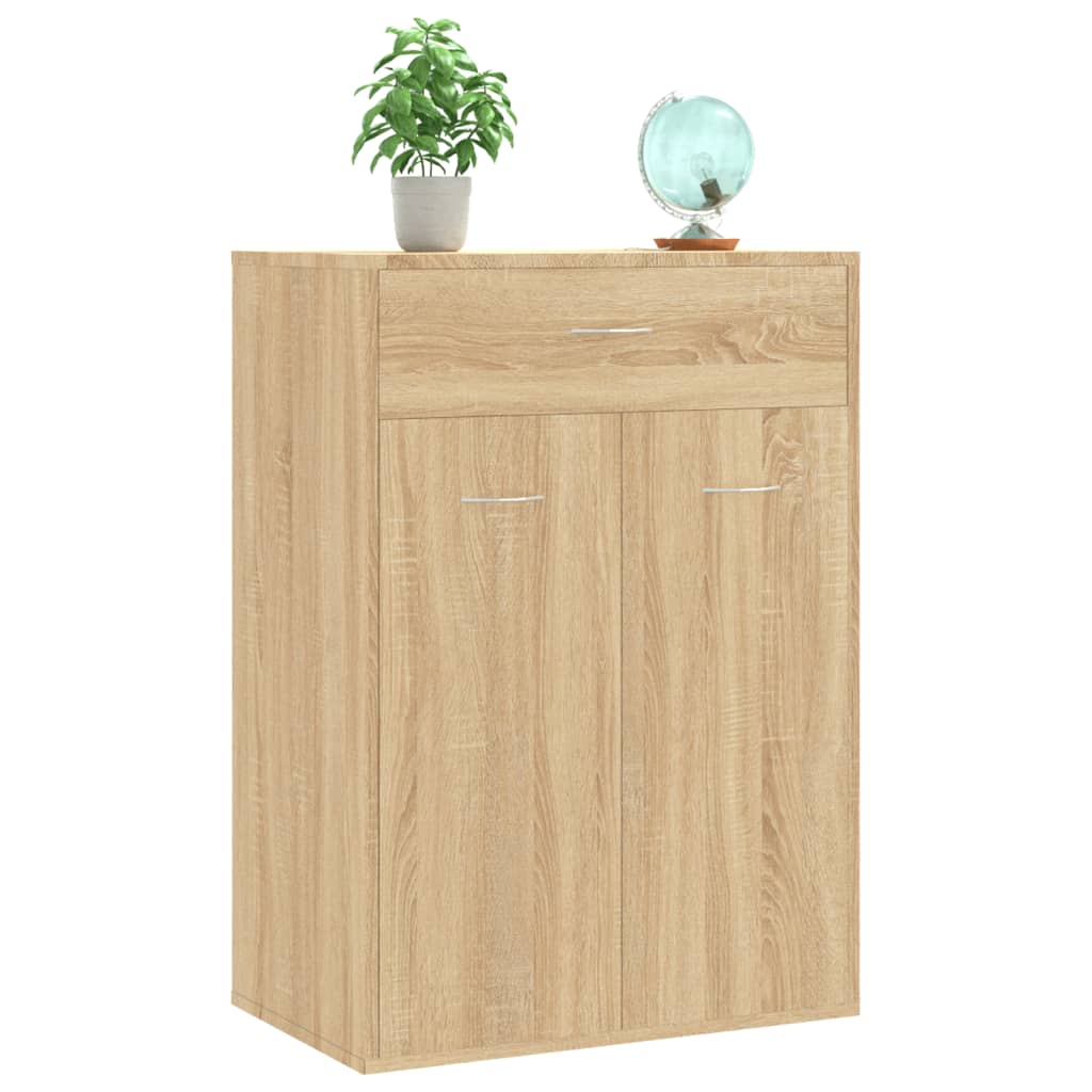 Shoe Cabinet Sonoma Oak 60x35x84 cm Engineered Wood