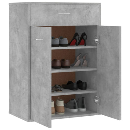 Shoe Rack | Concrete grey | Engineered wood | Compact | Shoe Cabinet