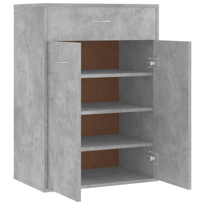 Shoe Rack | Concrete grey | Engineered wood | Compact | Shoe Cabinet