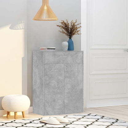 Shoe Rack | Concrete grey | Engineered wood | Compact | Shoe Cabinet