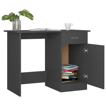 Desk Gray 39.4"x19.7"x29.9" Engineered Wood