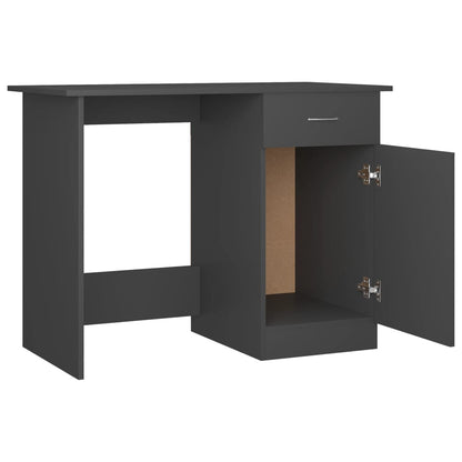 Desk Gray 39.4"x19.7"x29.9" Engineered Wood