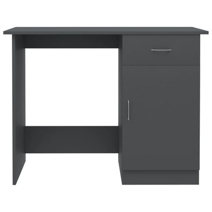Desk Gray 39.4"x19.7"x29.9" Engineered Wood