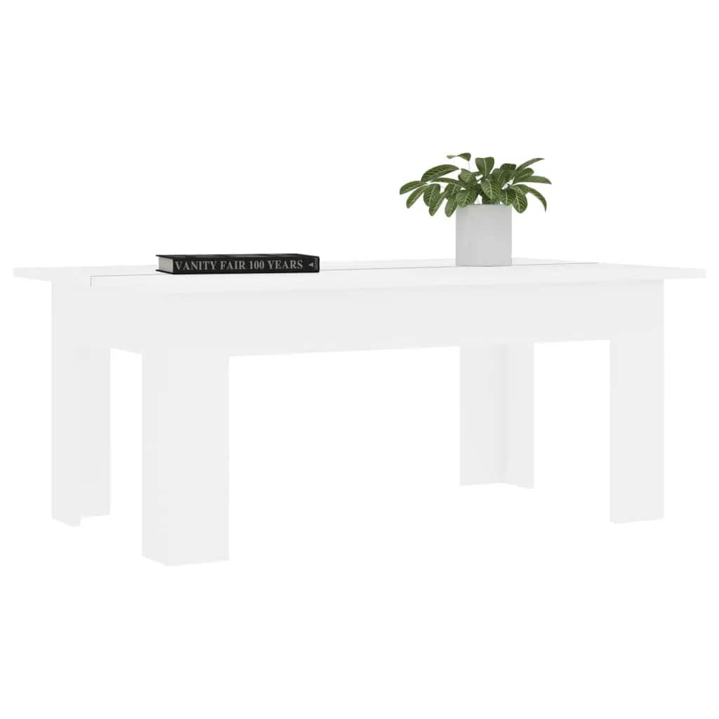 Coffee Table White 100x60x42 cm Engineered Wood