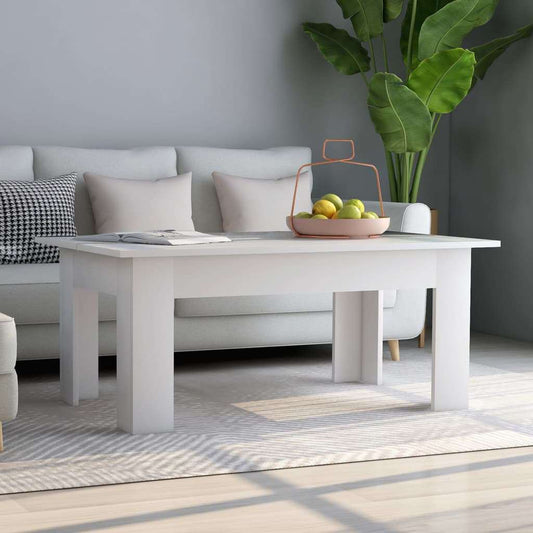 Coffee Table | White | Engineered wood | 100x60x42 cm | Sleek