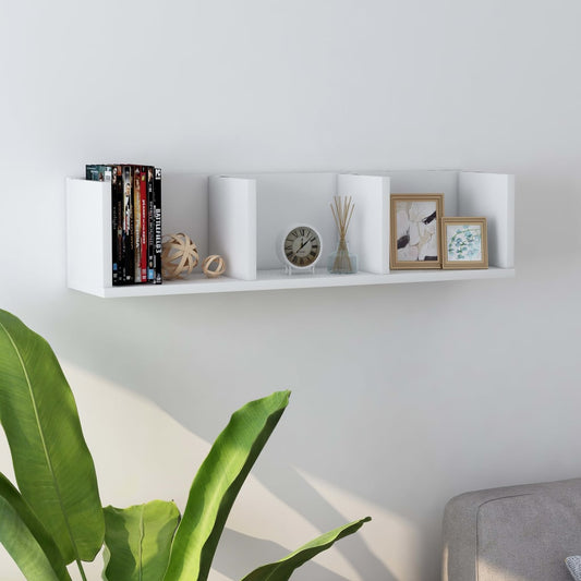 Wall Shelf | White | Engineered Wood | Medium | Wall Shelf | Rectangular