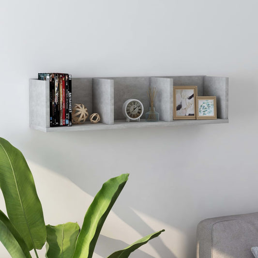 Wall Shelf | Concrete grey | Engineered wood | Medium | Wall mounting