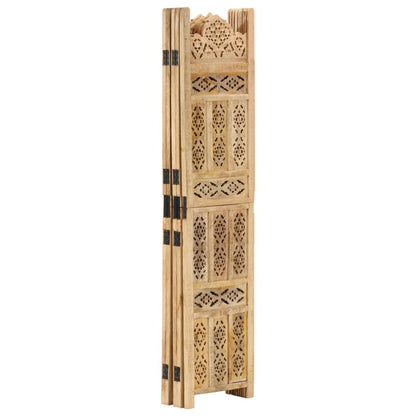 Hand carved 5-Panel Room Divider 200x165 cm Solid Mango Wood