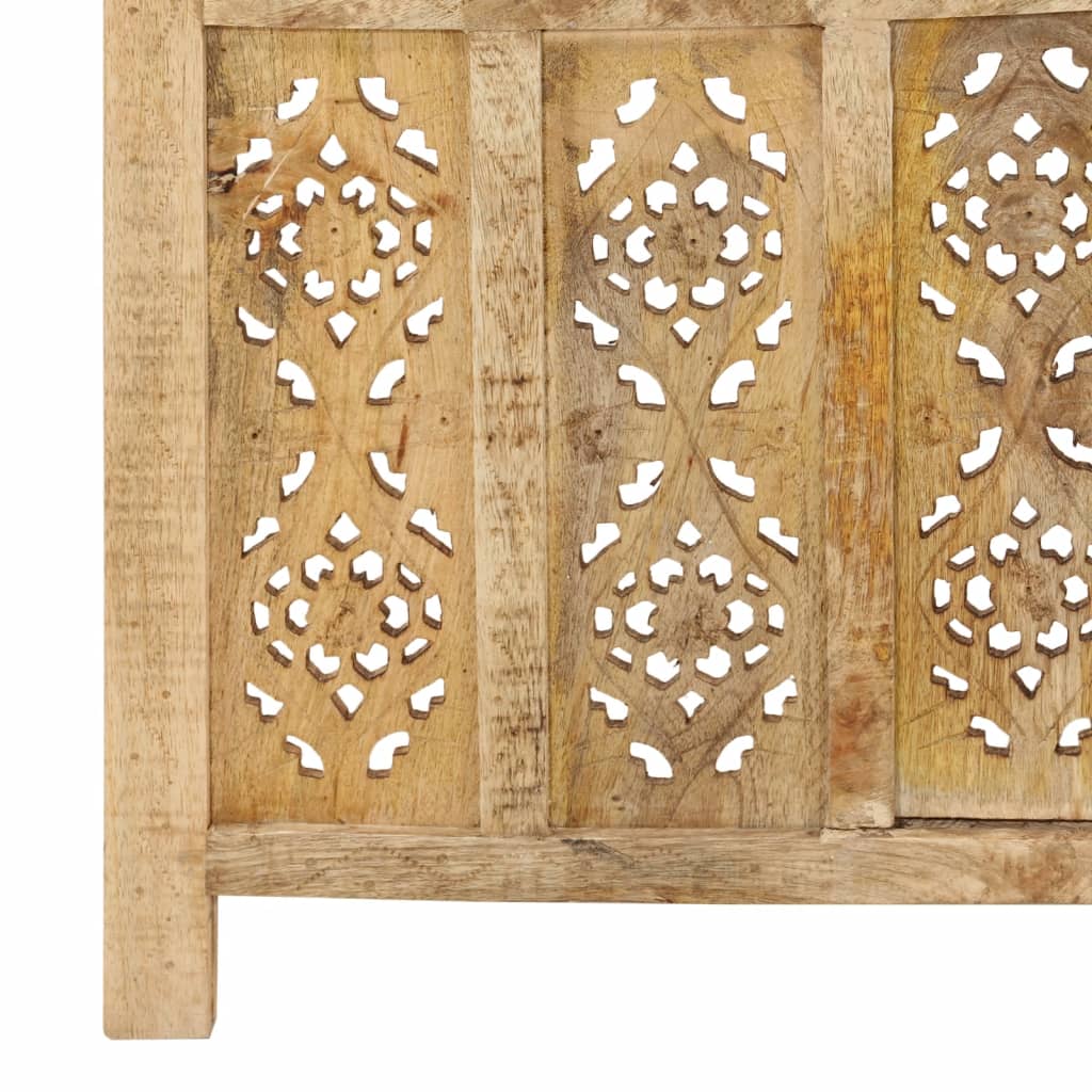 Hand carved 5-Panel Room Divider 200x165 cm Solid Mango Wood