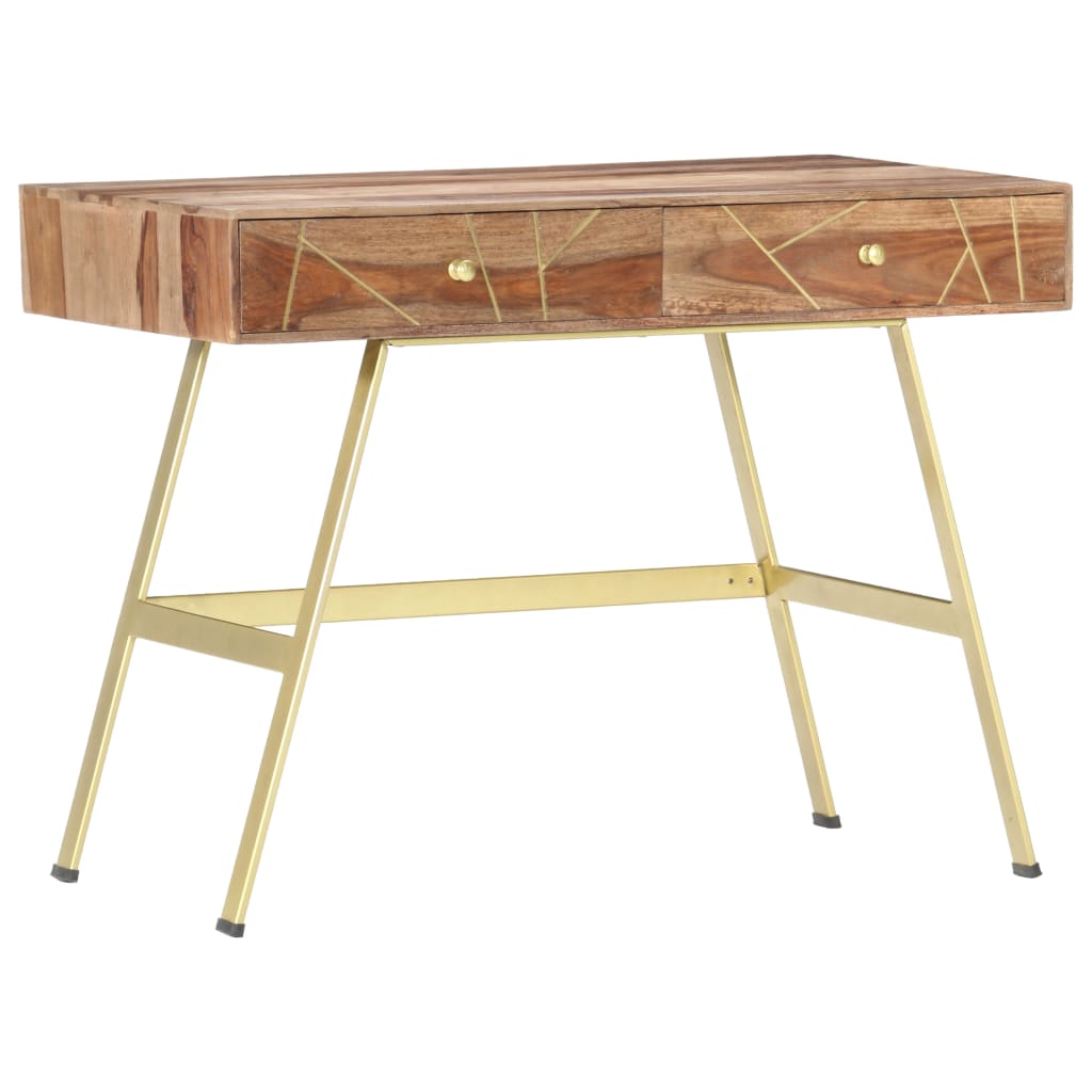 Writing Desk with Drawers 39.4"x21.7"x29.5" Solid Acacia Wood