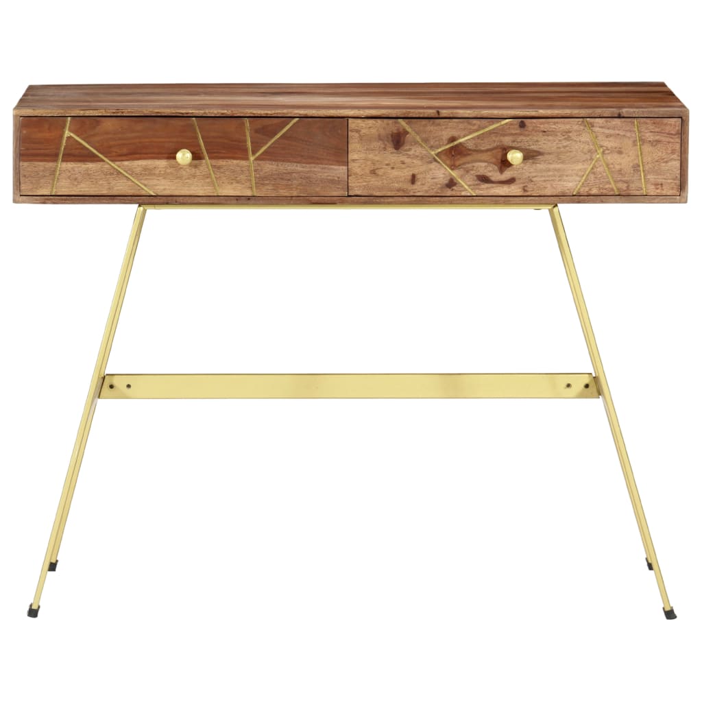 Writing Desk with Drawers 39.4"x21.7"x29.5" Solid Acacia Wood