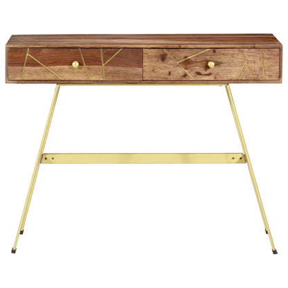 Writing Desk with Drawers 39.4"x21.7"x29.5" Solid Acacia Wood