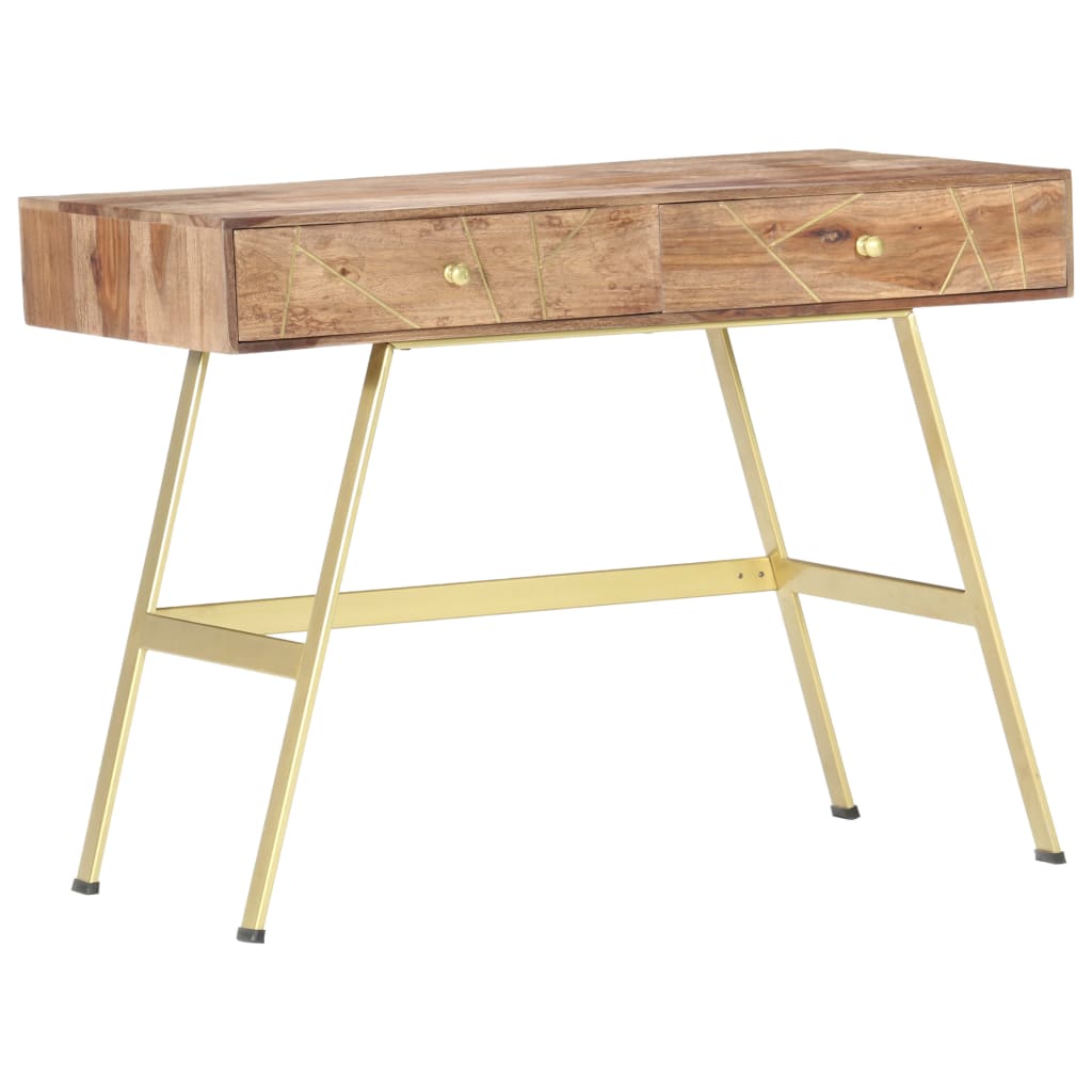 Writing Desk with Drawers 39.4"x21.7"x29.5" Solid Acacia Wood