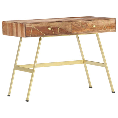 Writing Desk with Drawers 39.4"x21.7"x29.5" Solid Acacia Wood