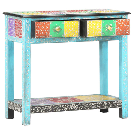 Console Table | Multicolour | Solid Mango Wood, MDF | 80 x 35 x 75 cm