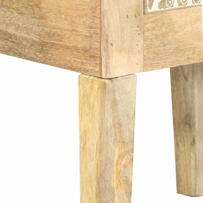 Hand Painted bedside Cabinet 40x30x60 cm Solid Mango Wood