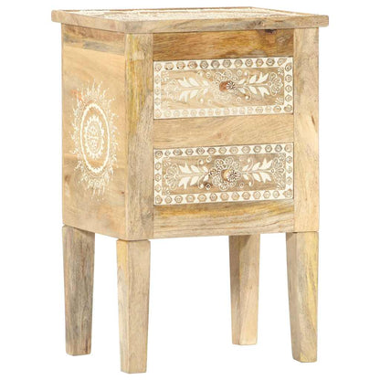 Hand Painted bedside Cabinet 40x30x60 cm Solid Mango Wood