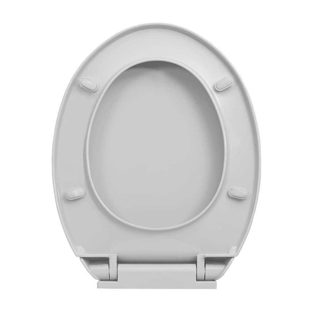 Soft-Close Toilet Seat Light Grey Oval