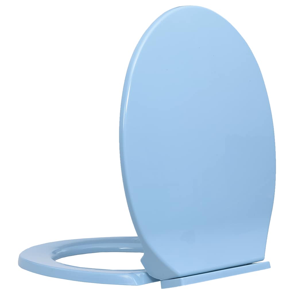 Soft-Close Toilet Seat Blue Oval