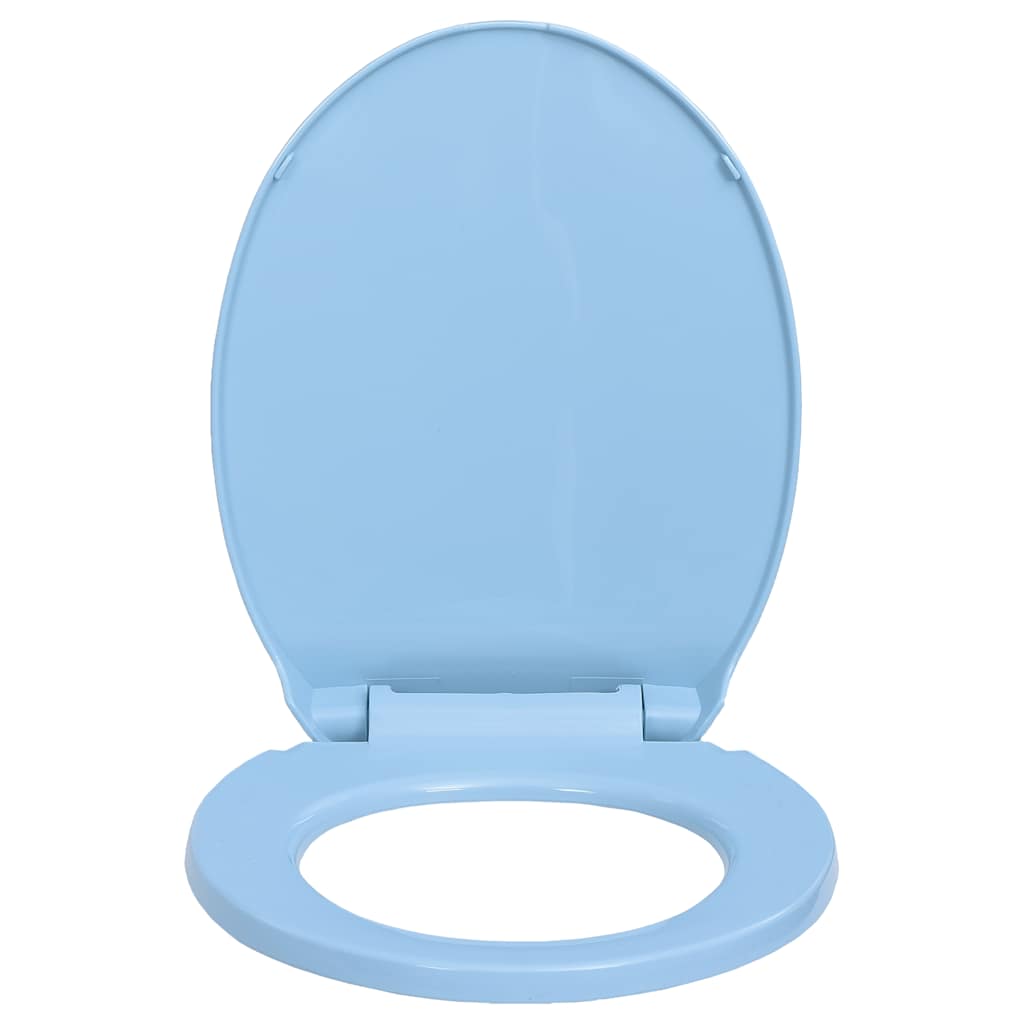 Soft-Close Toilet Seat Blue Oval