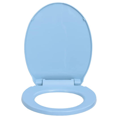 Soft-Close Toilet Seat Blue Oval