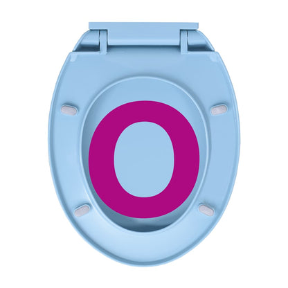 Soft-Close Toilet Seat Quick Release Blue Oval