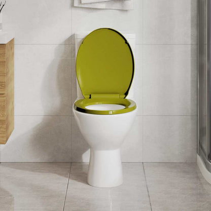 Soft-Close Toilet Seat Green Oval